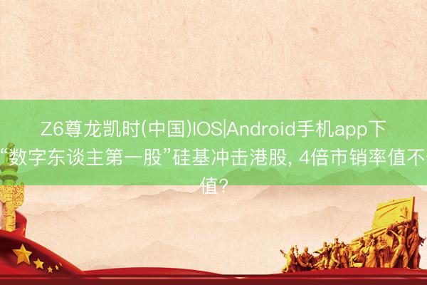 Z6尊龙凯时(中国)IOS|Android手机app下载 “数字东谈主第一股”硅基冲击港股, 4倍市销率值不值?