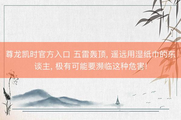 尊龙凯时官方入口 五雷轰顶， 遥远用湿纸巾的东谈主， 极有可能要濒临这种危害!