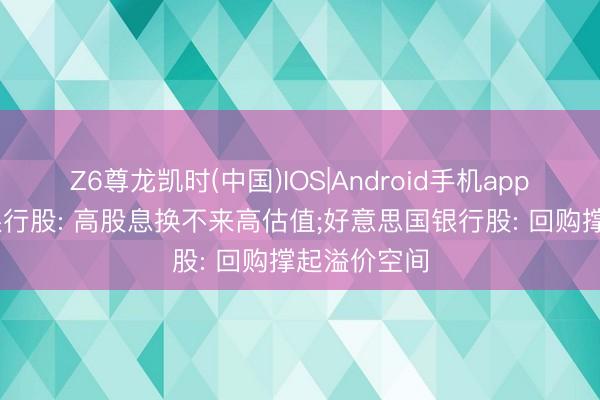 Z6尊龙凯时(中国)IOS|Android手机app下载 中国银行股: 高股息换不来高估值;好意思国银行股: 回购撑起溢价空间