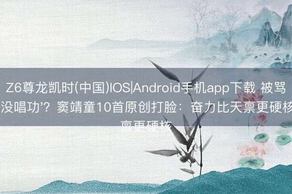 Z6尊龙凯时(中国)IOS|Android手机app下载 被骂'没唱功'?窦靖童10首原创打脸:奋力比天禀更硬核