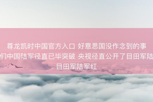 尊龙凯时中国官方入口 好意思国没作念到的事,我们中国陆军径直已毕突破 央视径直公开了目田军陆军红