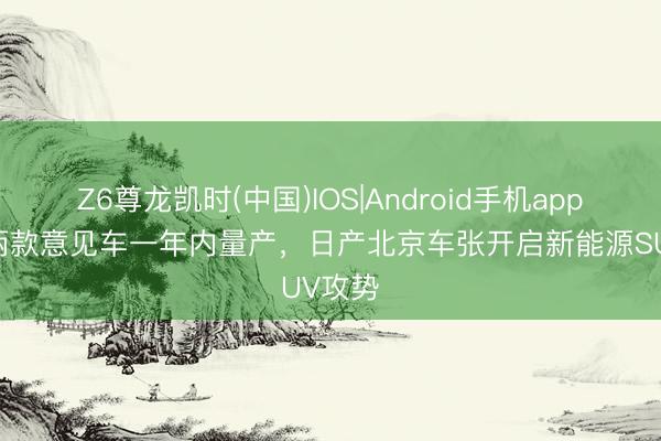 Z6尊龙凯时(中国)IOS|Android手机app下载 两款意见车一年内量产，日产北京车张开启新能源SUV攻势