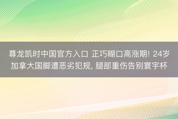 尊龙凯时中国官方入口 正巧糊口高涨期! 24岁加拿大国脚遭恶劣犯规， 腿部重伤告别寰宇杯
